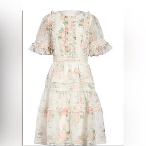 RACHEL PARCELL Ivory Fall Bouquet Dress in Floral Size S